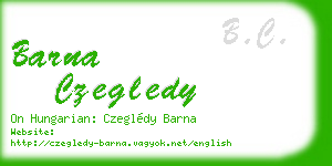 barna czegledy business card