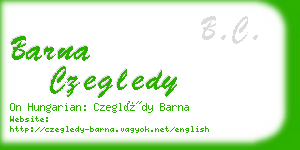 barna czegledy business card